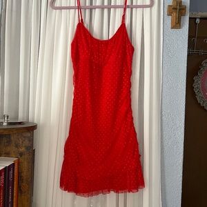 Ruffled red dress